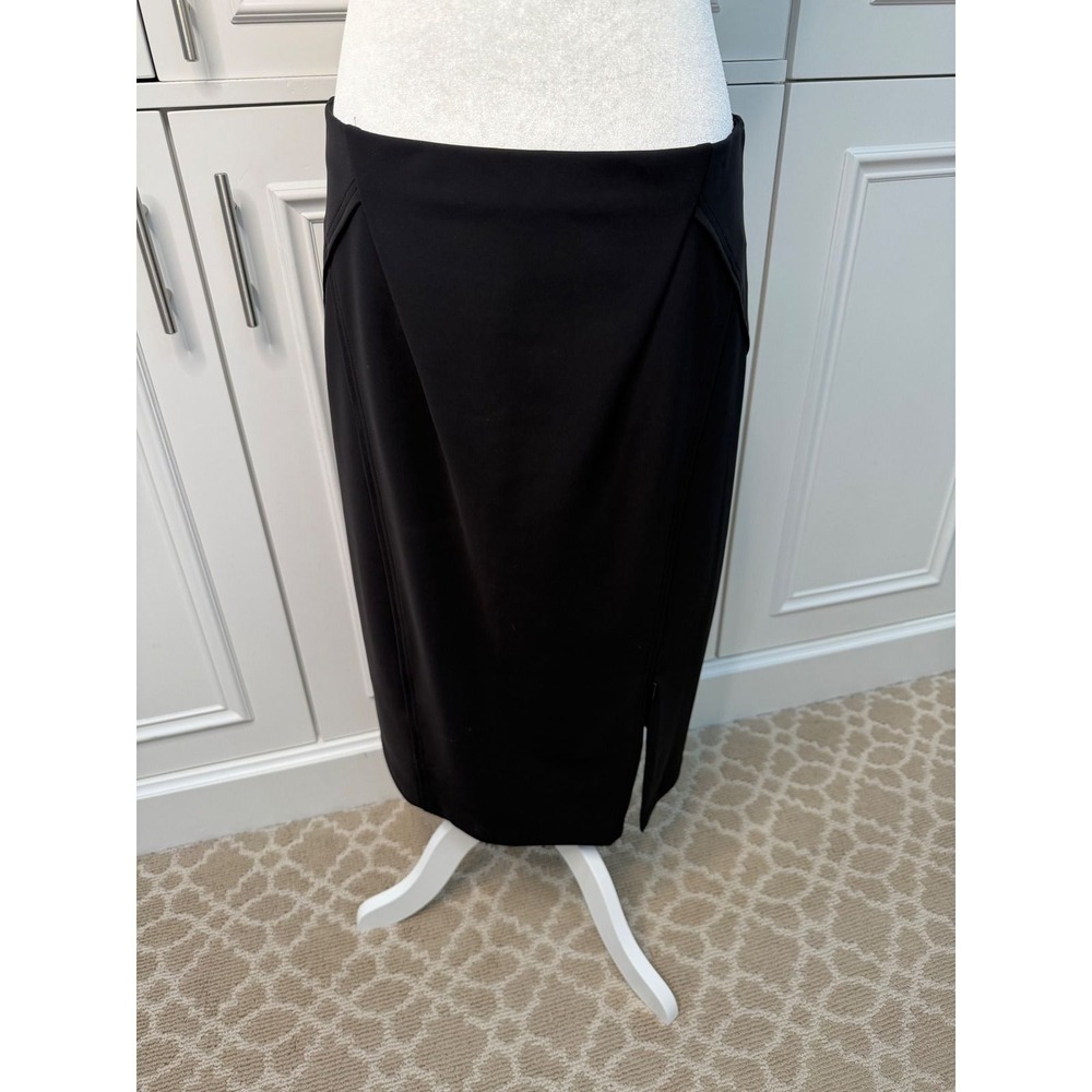 Donna Karan Pencil Skirt Women Medium Black New Seam Detail